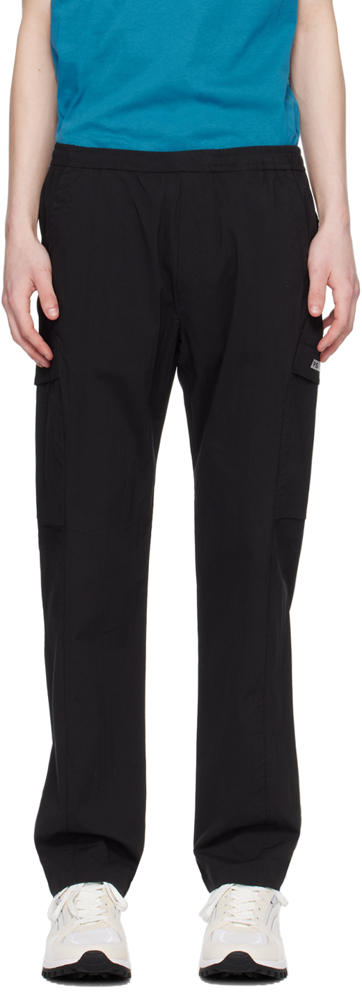 Pantalon Cargo Noir Cordon Coulissant Ps By Paul Smith En Solde