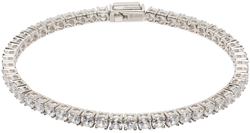 Silver Classic Tennis Bracelet By Hatton Labs On Sale