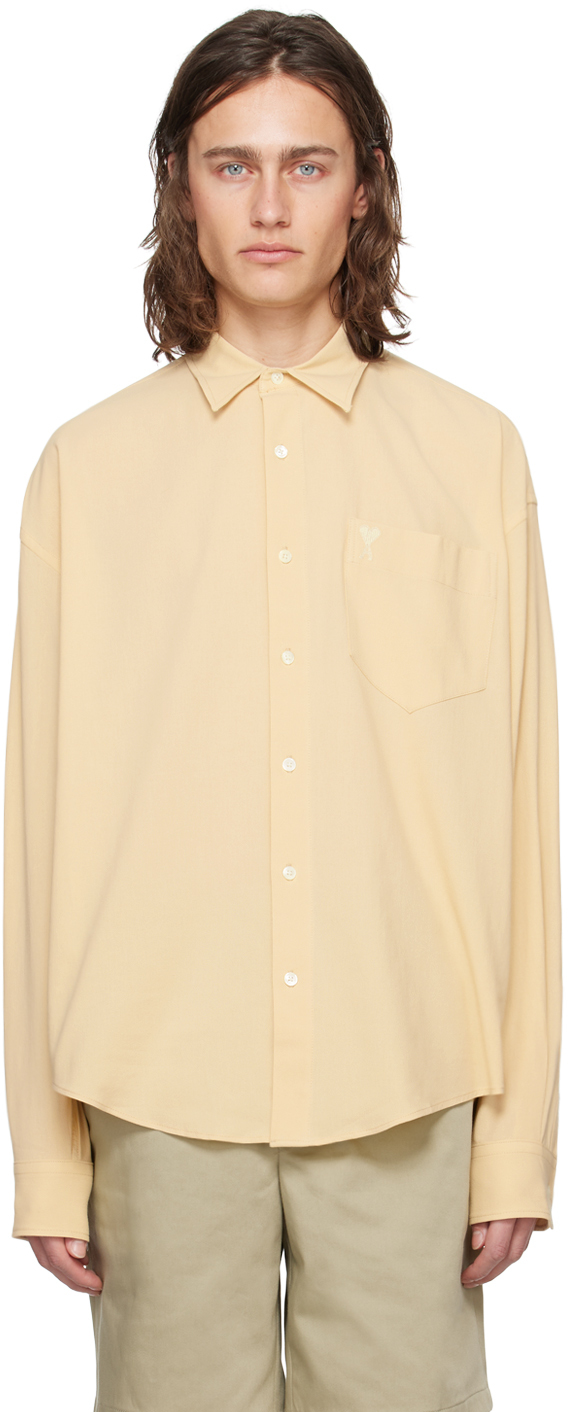 Beige Ami De C Ur Boxy Shirt By Ami Paris On Sale