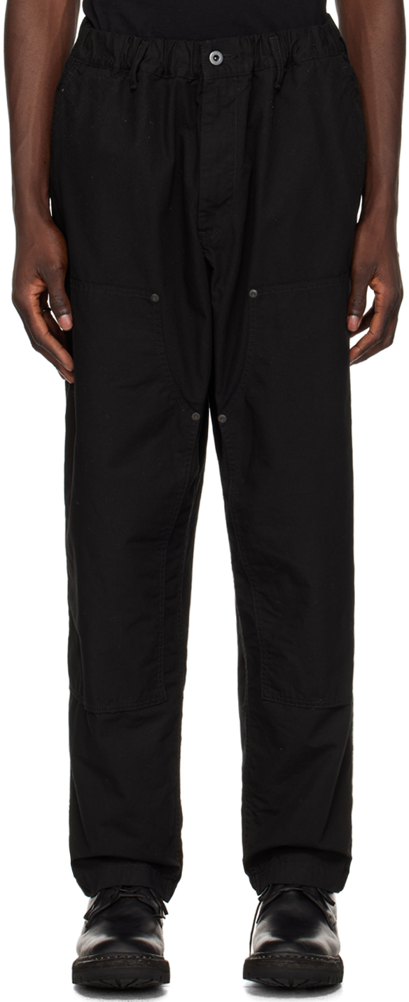 Yohji Yamamoto Pantalon noir à panneaux SSENSE France