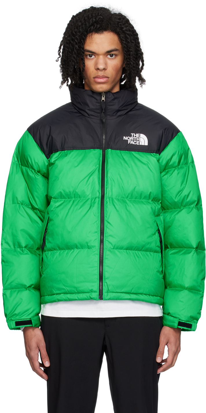 Blouson rétro 1996 Nuptse vert rembourré en duvet The North Face en solde