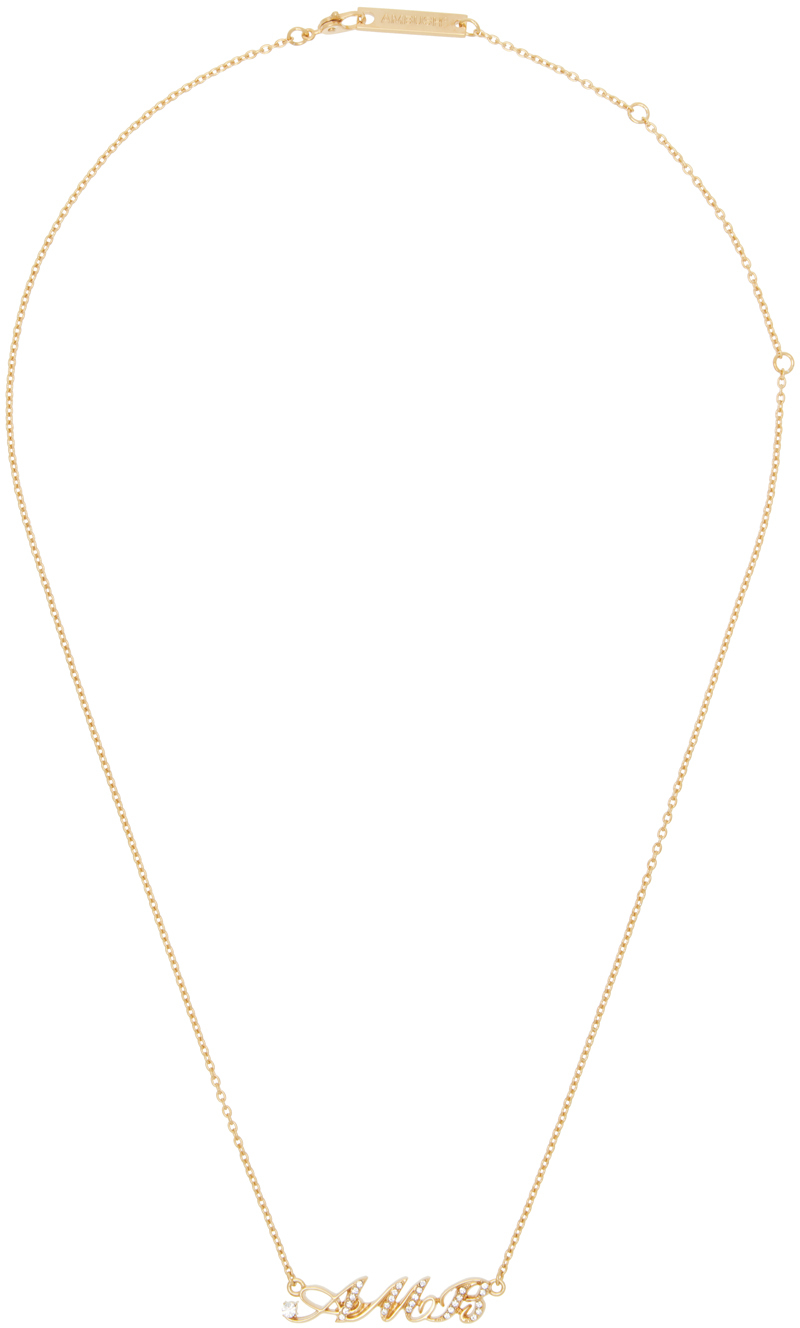 Gold Amb Initial Necklace By AMBUSH On Sale