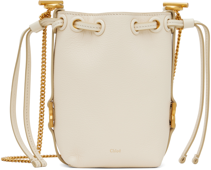 Off White Micro Marcie Bucket Bag By Chlo On Sale