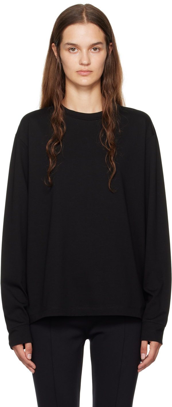 The Row Black Ciles R Long Sleeve T Shirt SSENSE