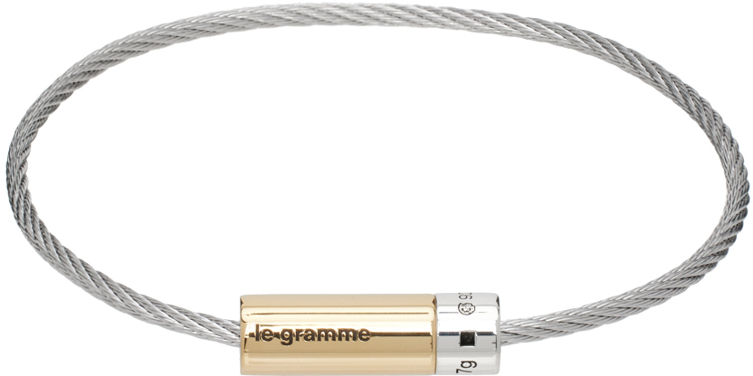 Le Gramme Silver Gold Cable Le 7g Bracelet SSENSE