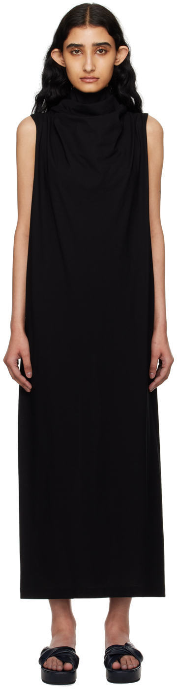 ISSEY MIYAKE Black Knot Midi Dress SSENSE