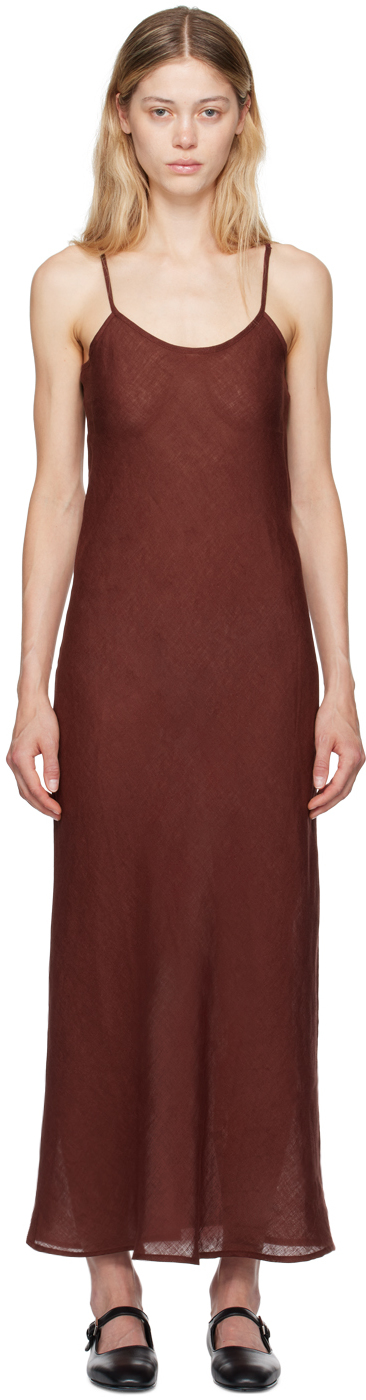 Baserange Burgundy Dydine Maxi Dress Ssense