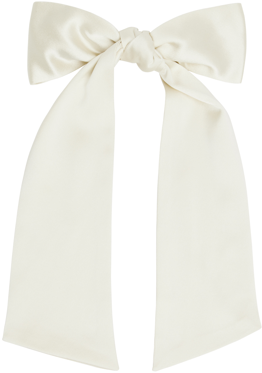 Sophie Buhai Off White Oversized Bow Silk Hair Clip Ssense