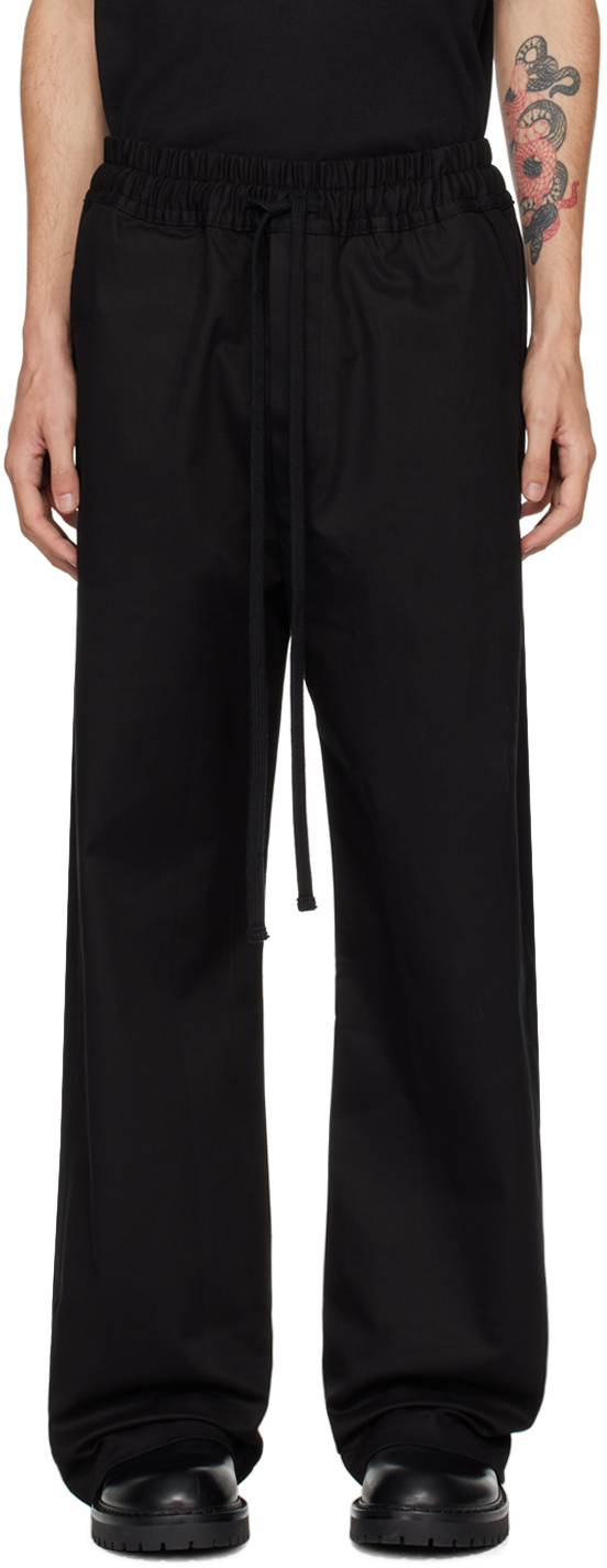 Thom Krom Black Wide Trousers SSENSE