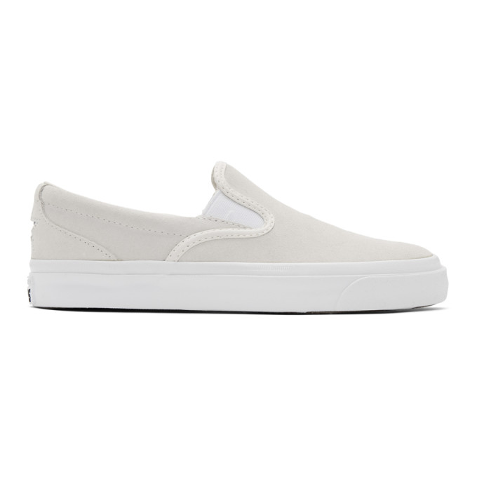 White Suede One Star CC Slip-On Sneakers