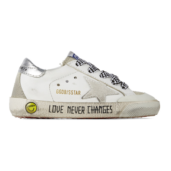 Golden Goose Baby White & Silver Super-Star Penstar Classic Spur Sneakers