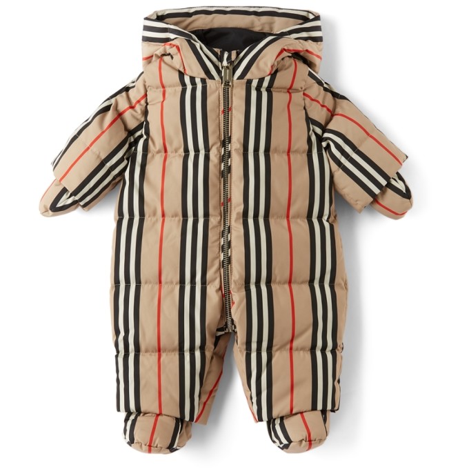 Burberry Baby Down Icon Stripe N6-River Puffer Snowsuit