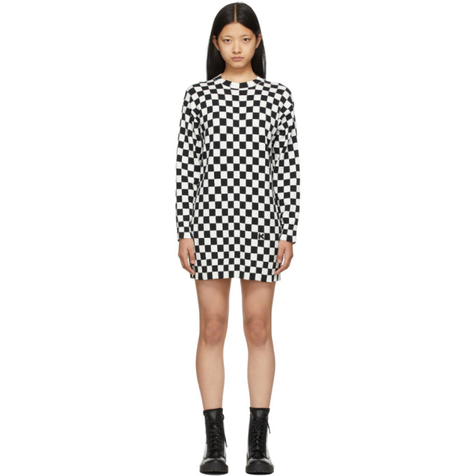 Kenzo Black & White Check Jumper Dress