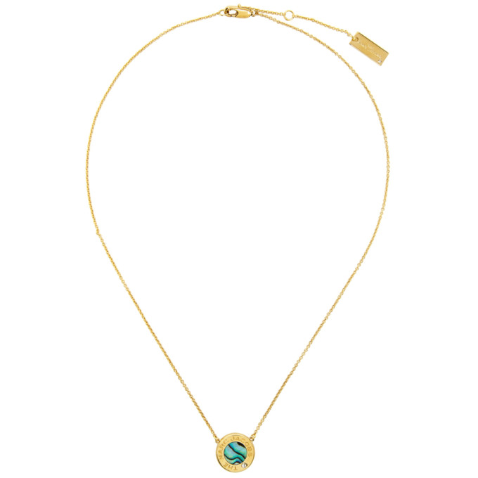 Marc Jacobs Gold Abalone The Medallion Necklace