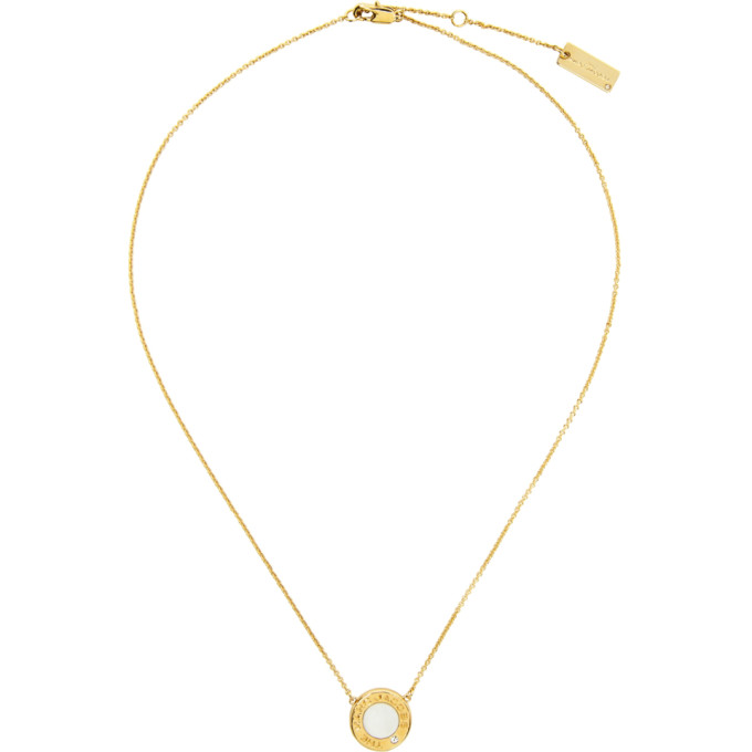 Marc Jacobs Gold Mother-Of-Pearl The Medallion Necklace