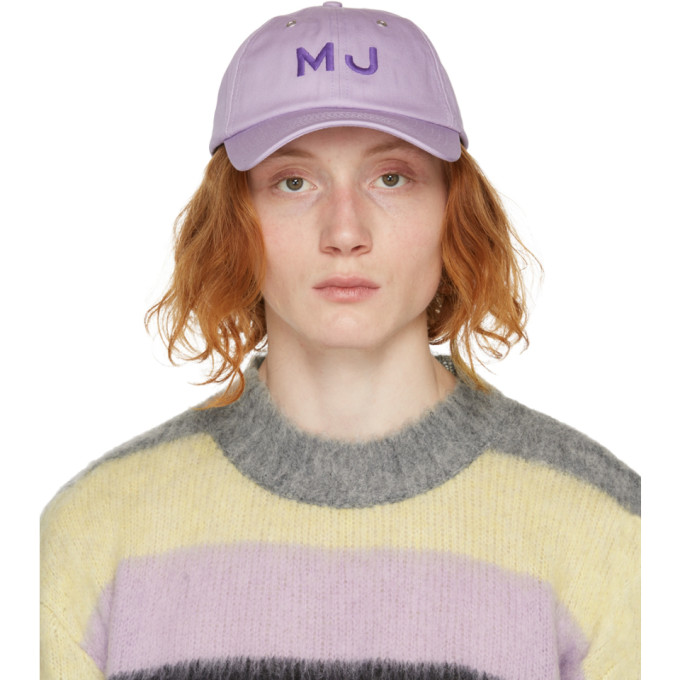 Marc Jacobs Purple The Cap Embroidered Logo Cap