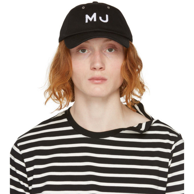 Marc Jacobs Black The Cap Embroidered Logo Cap