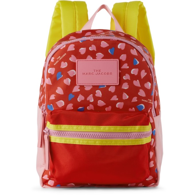 Marc Jacobs Kids Red & Pink Hearts All Over Backpack