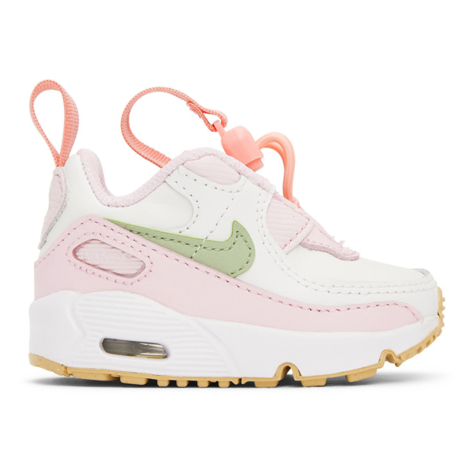 Baby Pink & White Nike Air Max 90 Toggle Sneakers