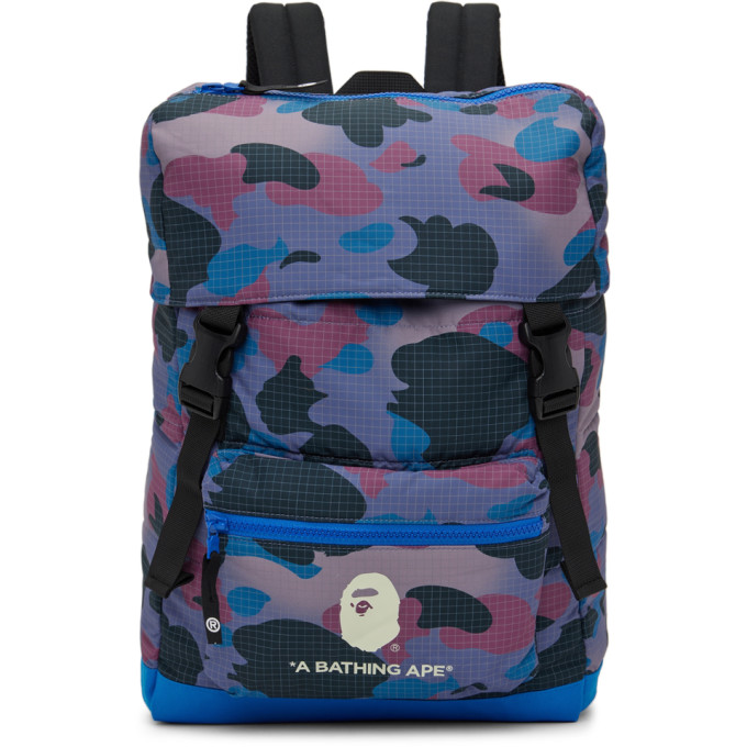 BAPE Kids Purple Camo Backpack