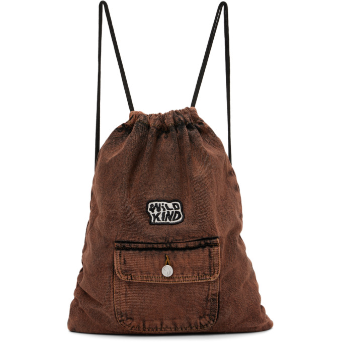 Wildkind SSENSE Exclusive Kids Brown Drawstring Backpack