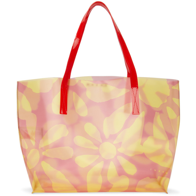 Marni Kids Red & Yellow Floral Tote