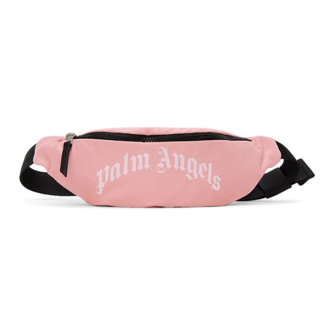 Palm Angels Kids Pink Curved Logo Belt Bag