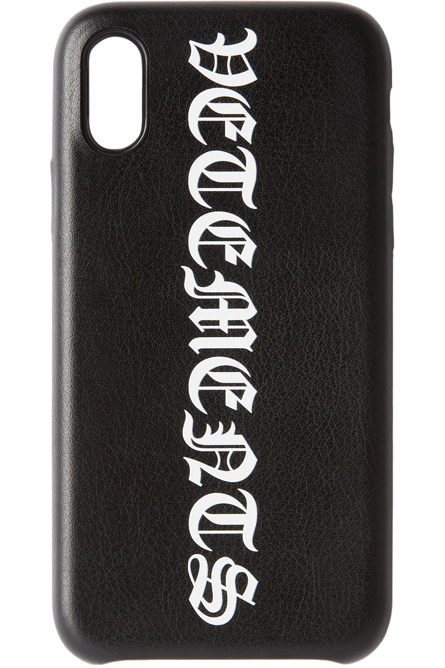 VETEMENTS - Étui pour iPhone XS noir Vertical Logo