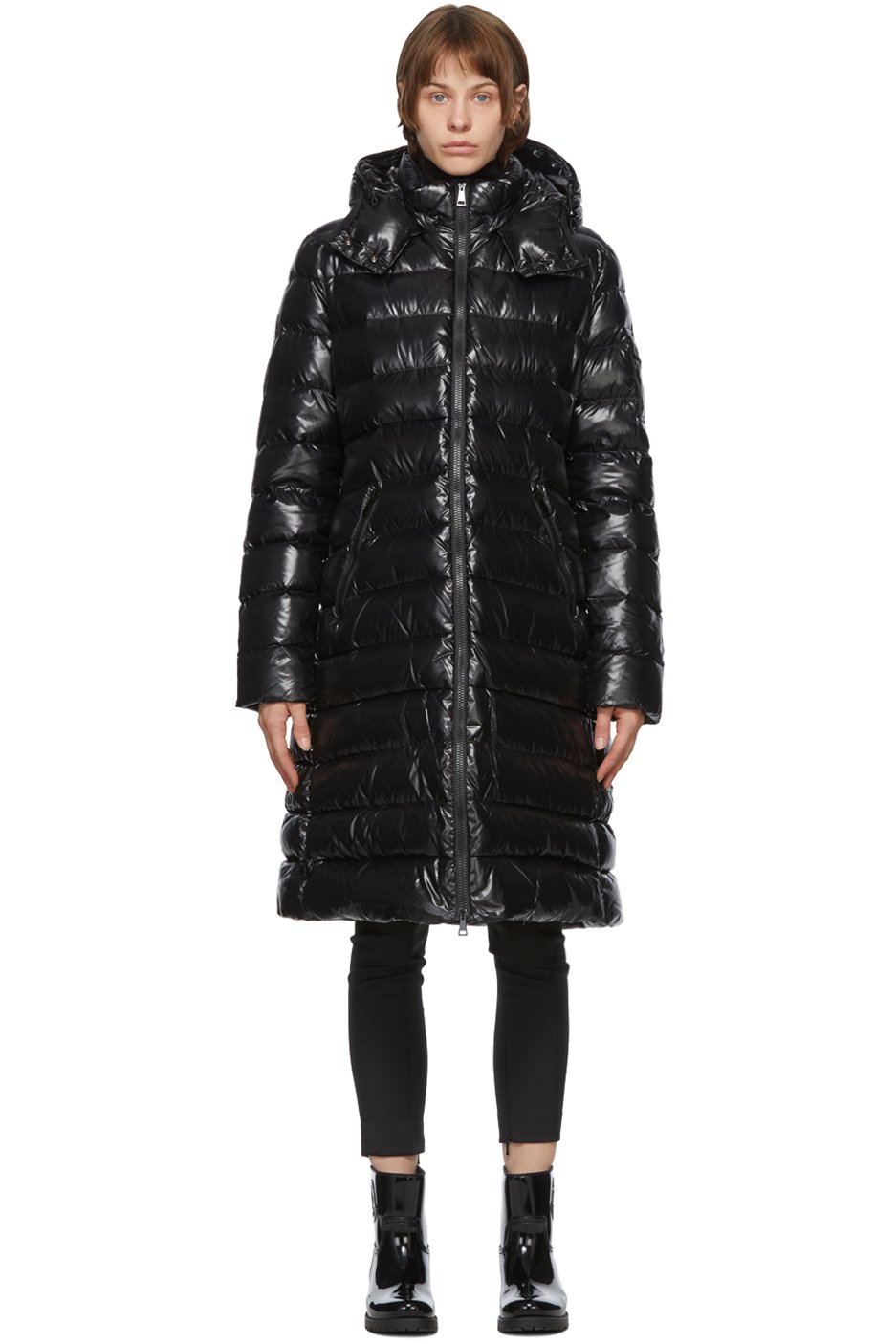 Moncler - Manteau en duvet noir Moka