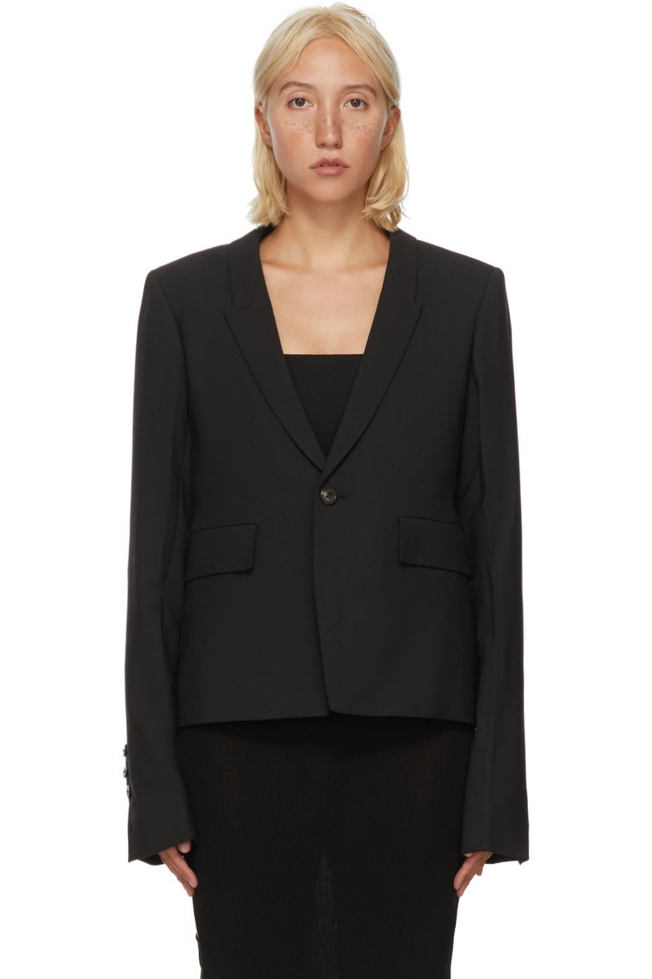 Rick Owens - Veston Soft noir en laine