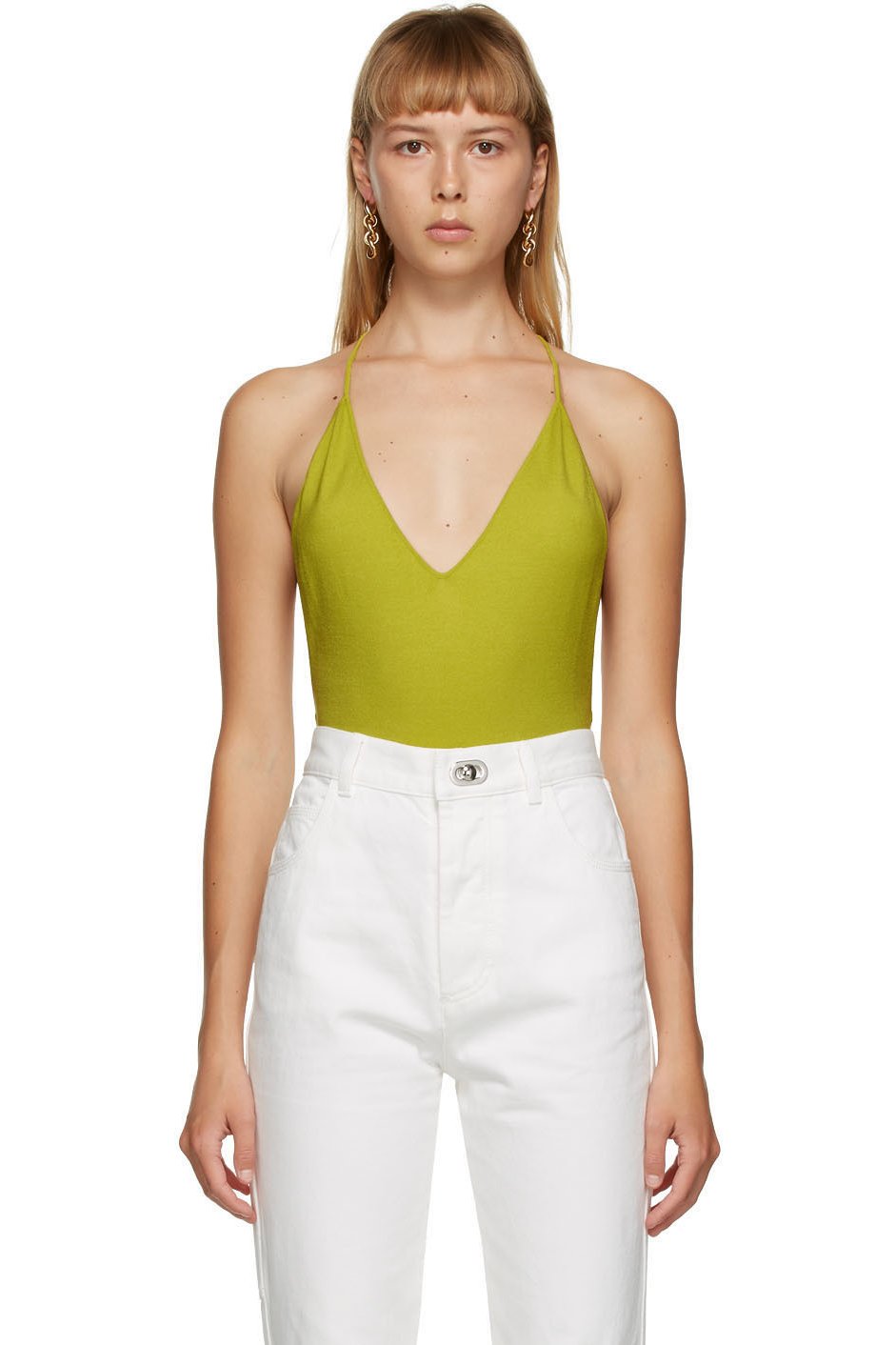 Bottega Veneta - Body en cachemire vert