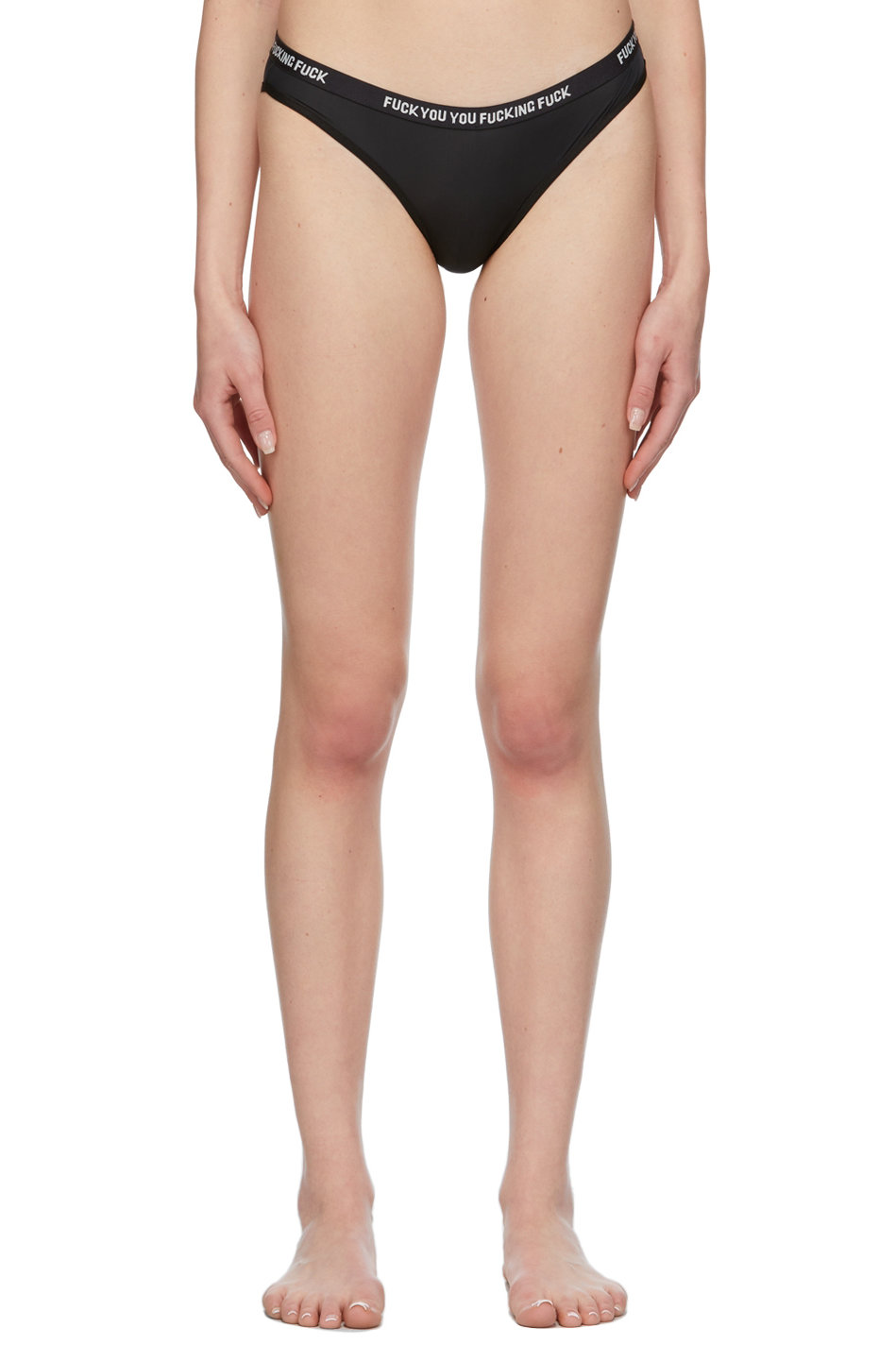 R13 - Black 'Fuck You' Classic Briefs