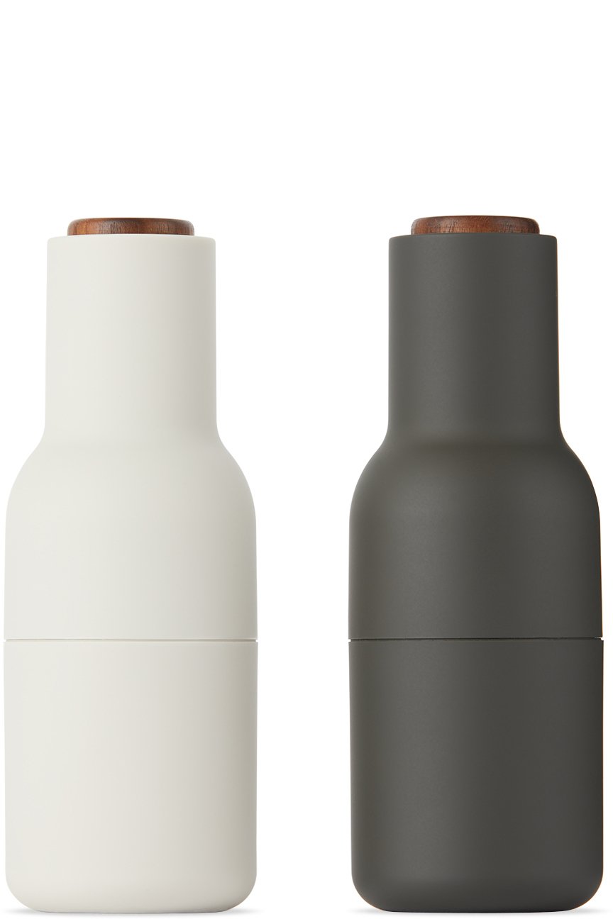 Audo Copenhagen - Black & Off-White Walnut Bottle Grinders