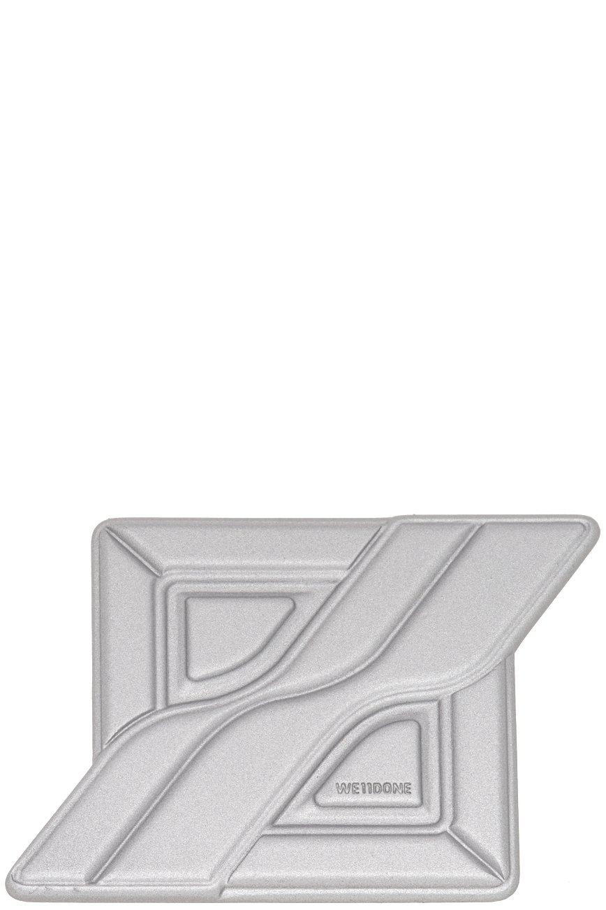 We11done - Bague chevalière argentée à logo