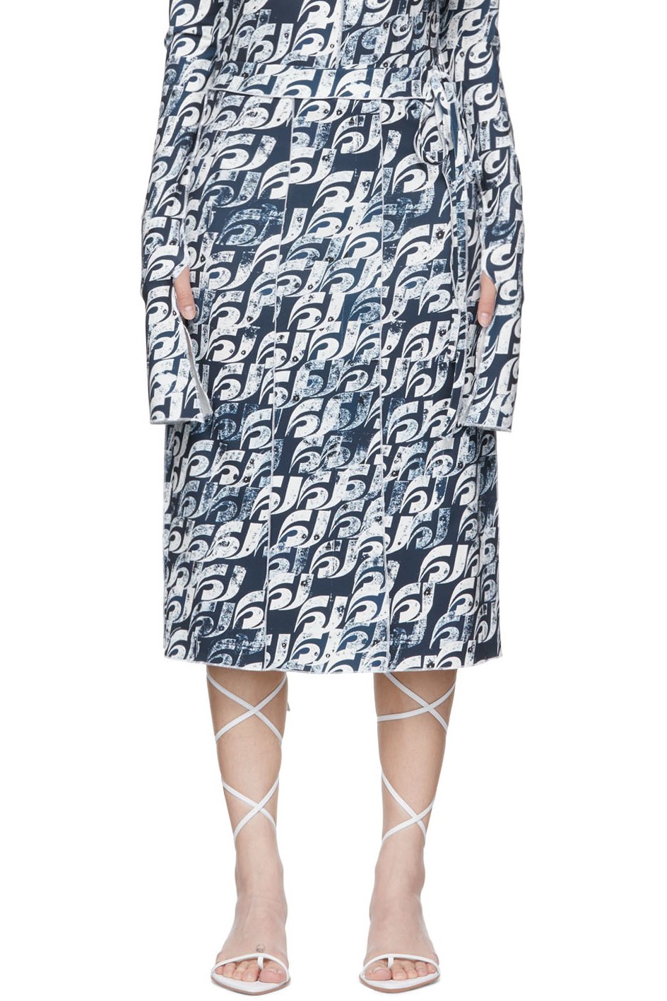 Heste Jente - Jupe midi bleu marine en polyester