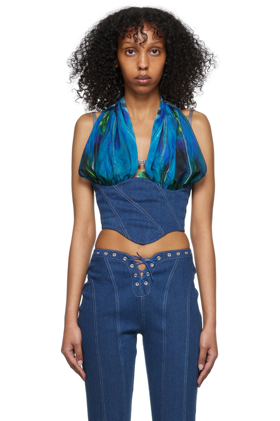 DIDU - Débardeur bleu en denim