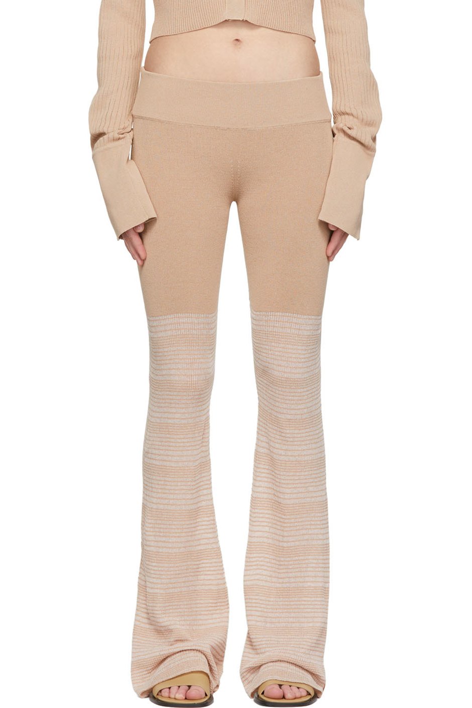 determ; - Pantalon de survêtement beige en polyester