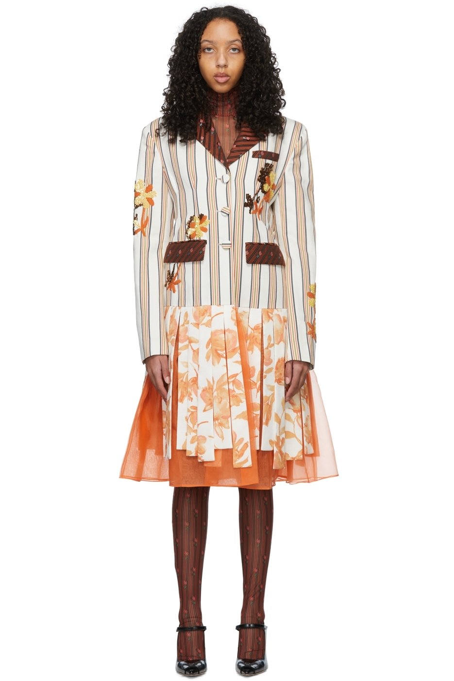 SHUTING QIU - White Cotton Coat