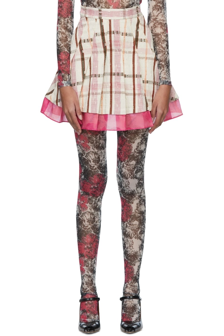 SHUTING QIU - White Cotton Blend Skirt