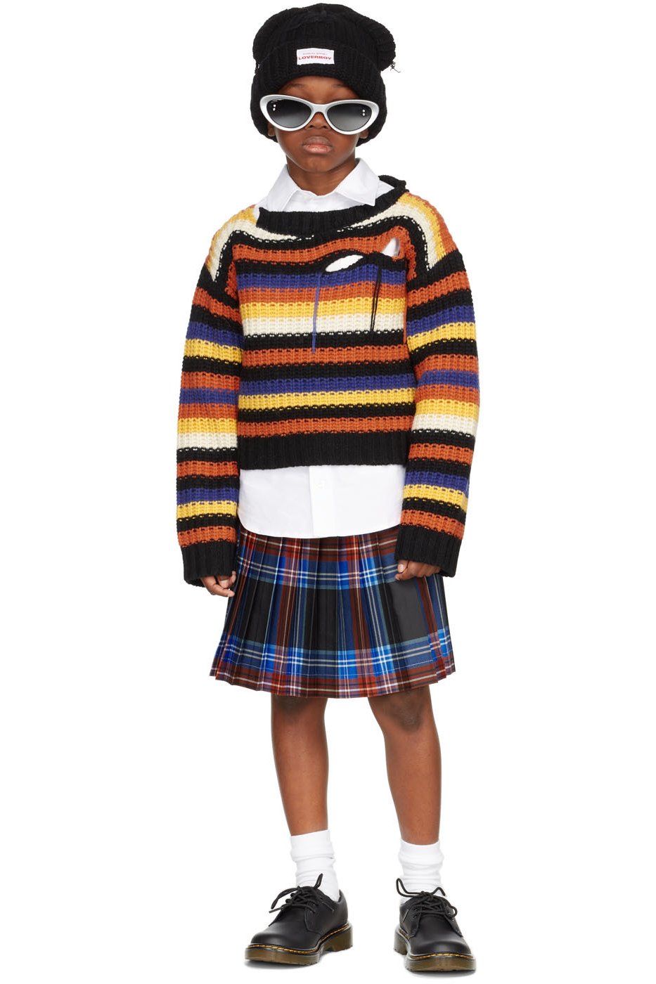 Charles Jeffrey LOVERBOY - SSENSE Exclusive Kids Multicolor Slash Stripe Sweater