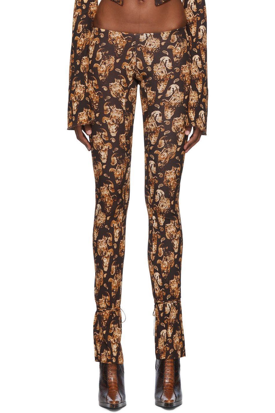 KNWLS - Pantalon Perse brun