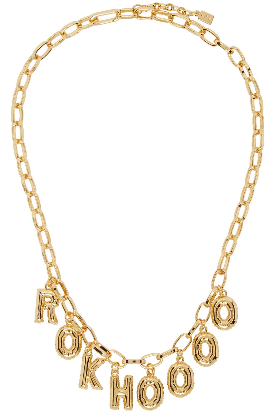 Rokh - Gold Logo Charm Necklace