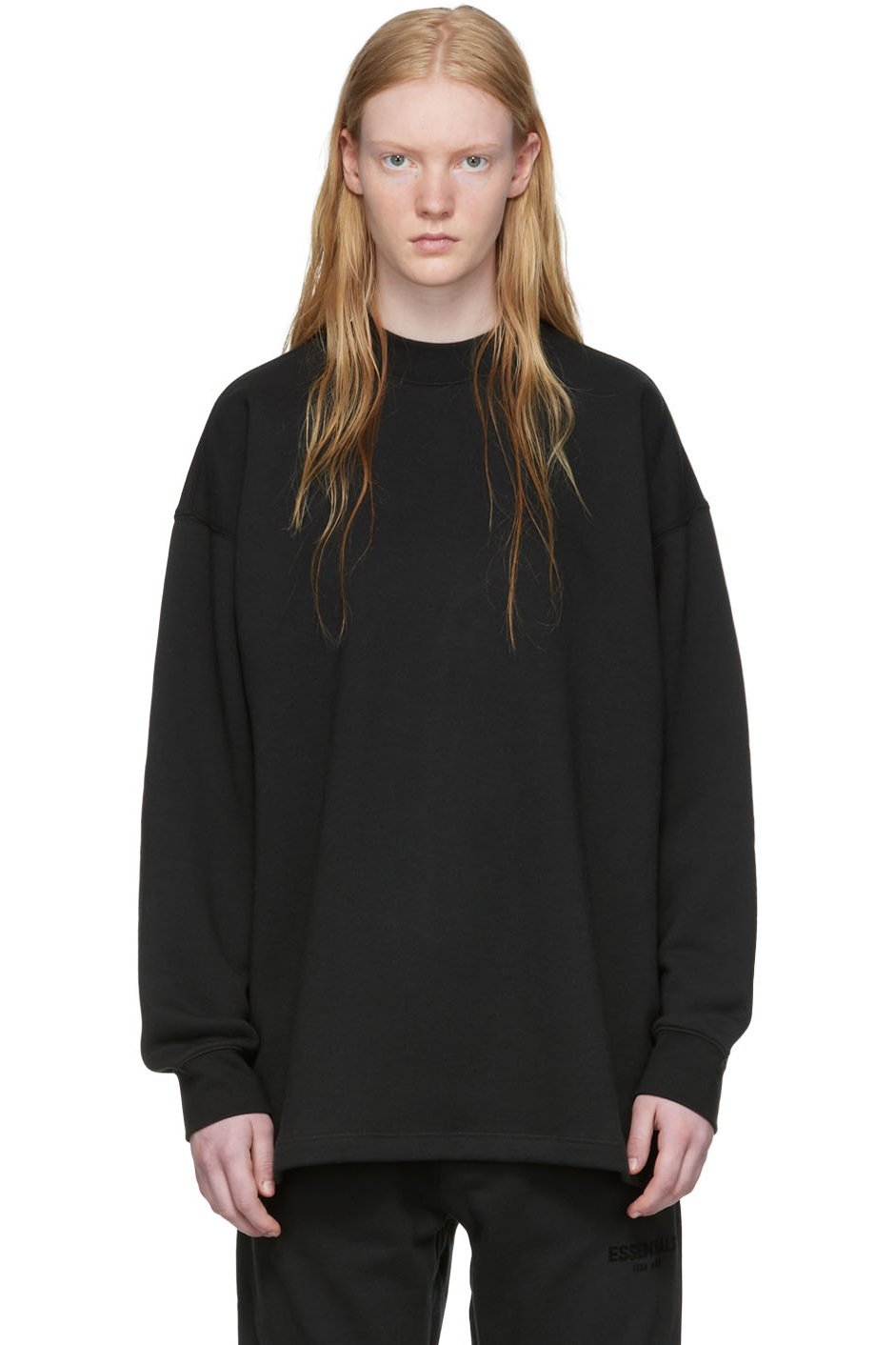 Fear of God ESSENTIALS - Pull molletonné décontracté noir