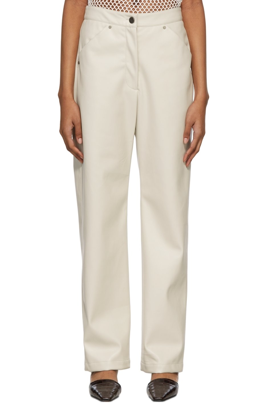 DEVEAUX NEW YORK - Pantalon Eve blanc cassé