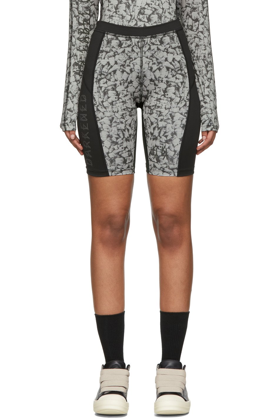 44 Label Group - Short cuissard graphique noir et gris