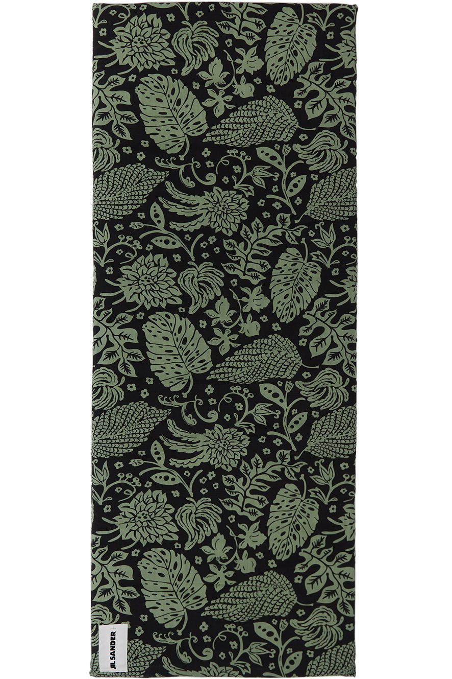Jil Sander - Tapis de plage Hawaiian vert et noir
