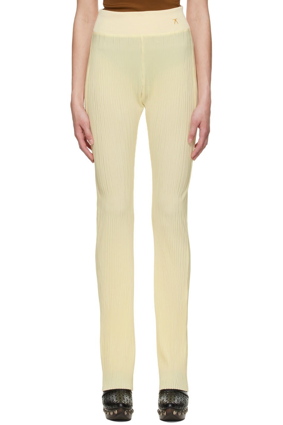 Atlein - Pantalon jaune en polyester