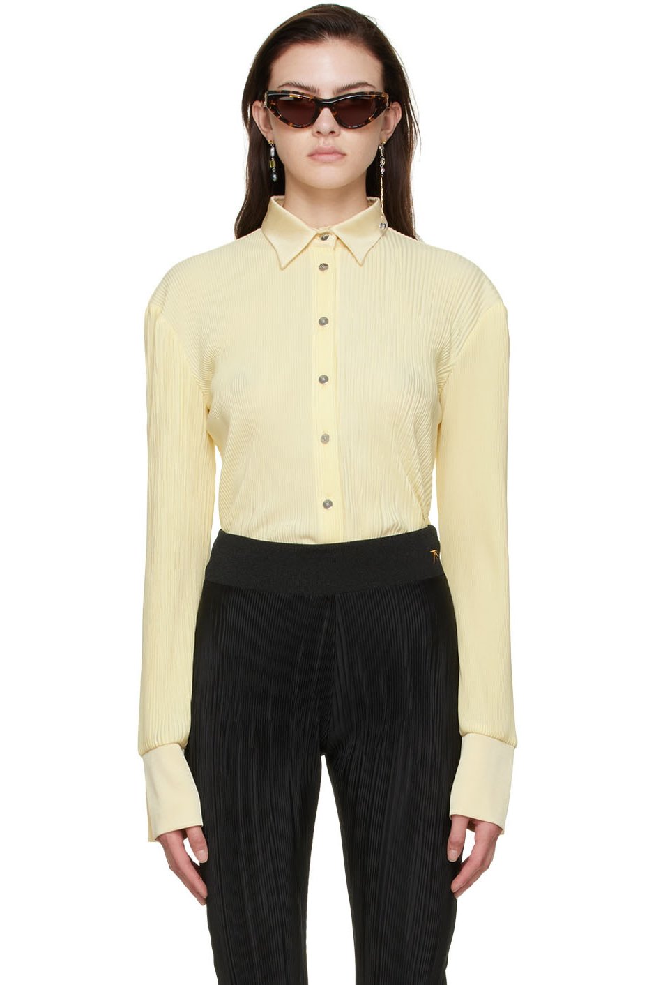 Atlein - Chemise jaune en polyester