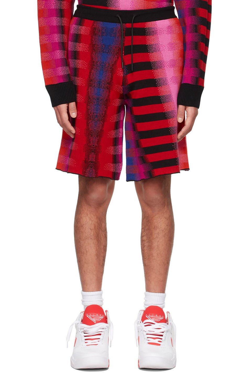 AGR - Short rouge en laine mérinos