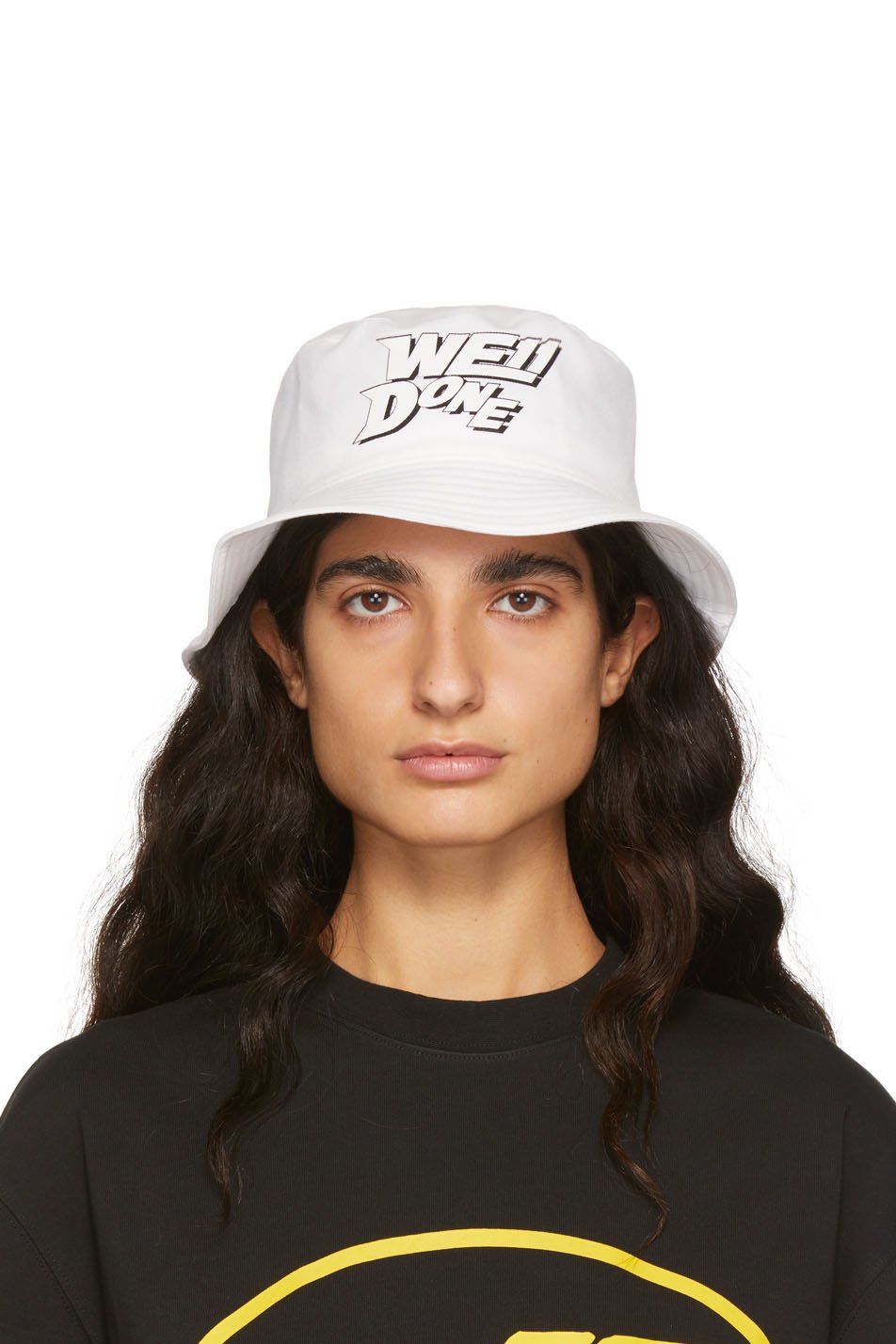 We11done - Chapeau bob blanc à logo